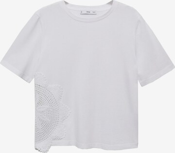 MANGO Shirt 'TAGLI2' in Wit: voorkant