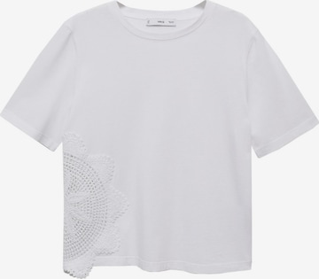MANGO T-shirt 'TAGLI2' i vit: framsida