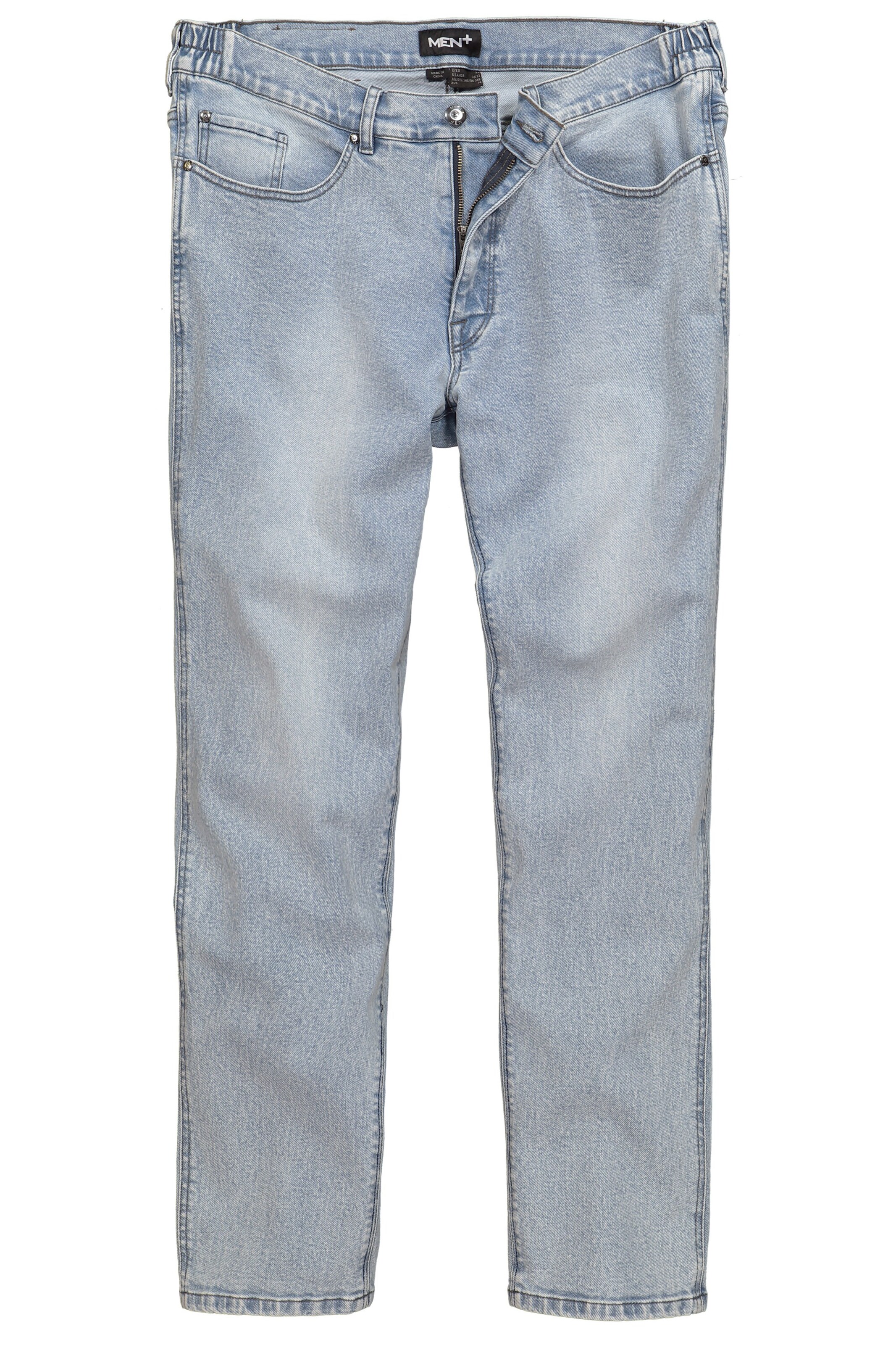 Men Plus Regular Jeans in Blauw: voorkant