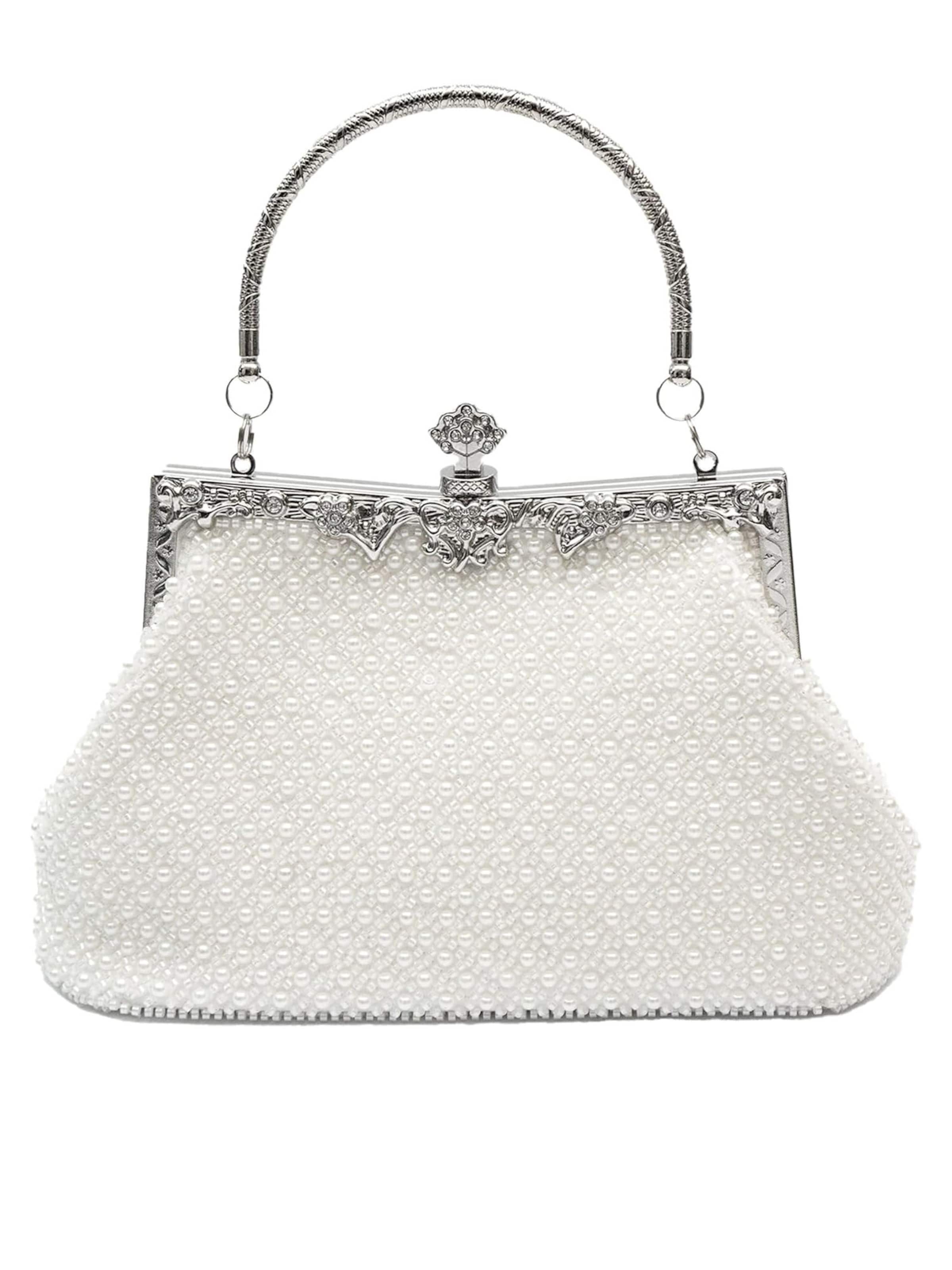 Tomshop24-7 Handtasche 'Brauttasche Margarita'‌‌‌ in Weiß: Vorderseite