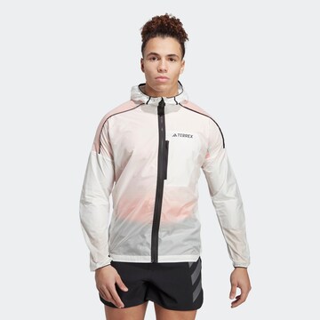 ADIDAS TERREX Athletic Jacket in White: front