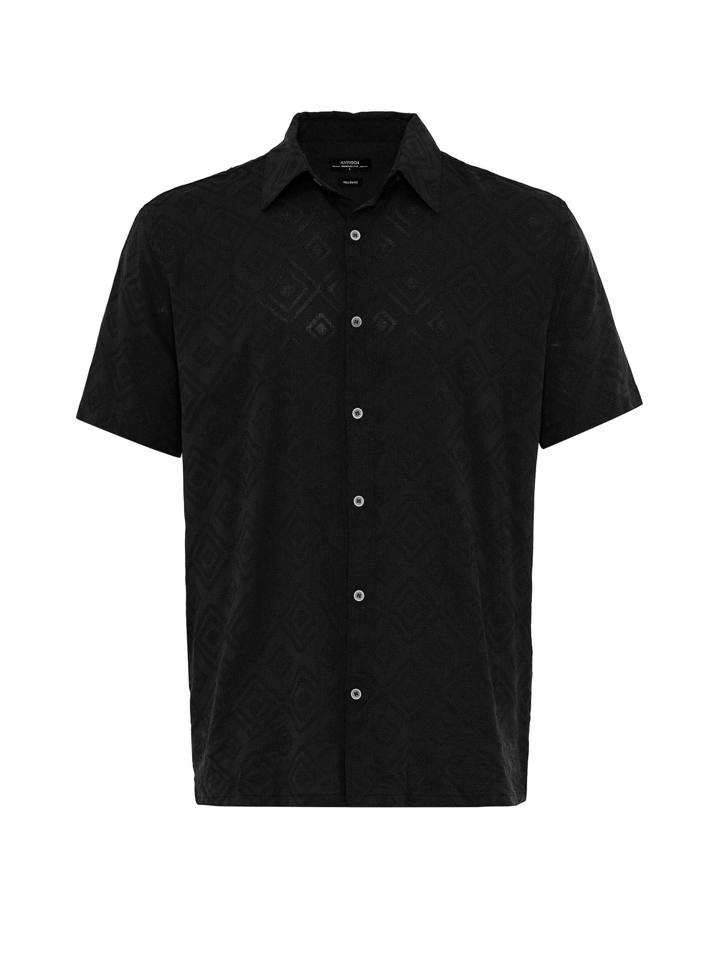 Antioch Средняя посадка Рубашка в Черный: спереди