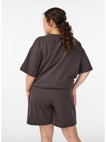 Zizzi Voľný strih Nohavice 'Mlavna' - Hnedá