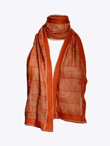 LANARTO slow fashion Shawl 'Shine' in Brown: front