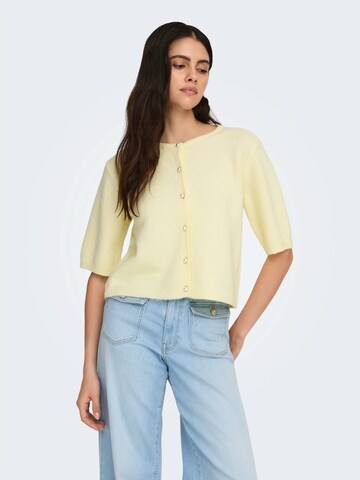 JDY Knit Cardigan 'JDYRUE' in Yellow: front