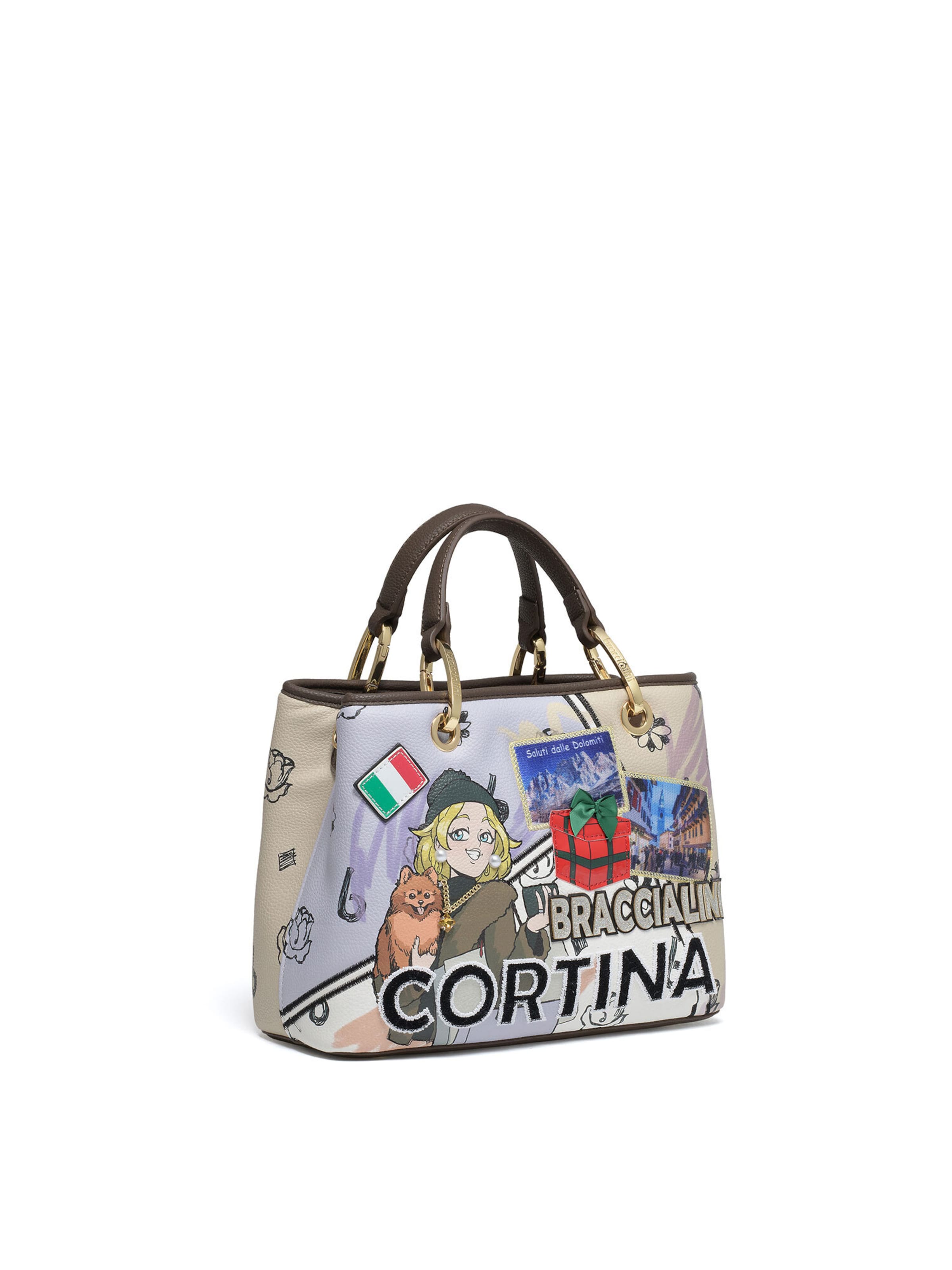 Braccialini Handtasche in Braun: Vorderseite