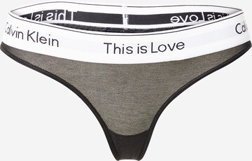 Calvin Klein Underwear Thong in Black: front