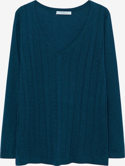 VIOLETA by Mango Pullover 'Cable' in cyanblau, Produktansicht