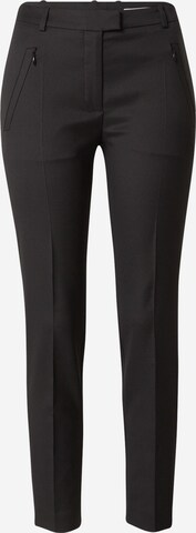 BOSS Slim fit Pleated Pants 'Anaita' in Black: front