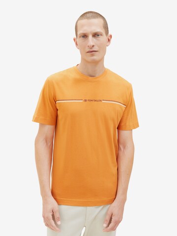 T-Shirt TOM TAILOR en orange : devant