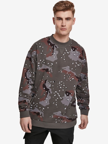 Urban Classics Regular fit Sweatshirt in Brown: front