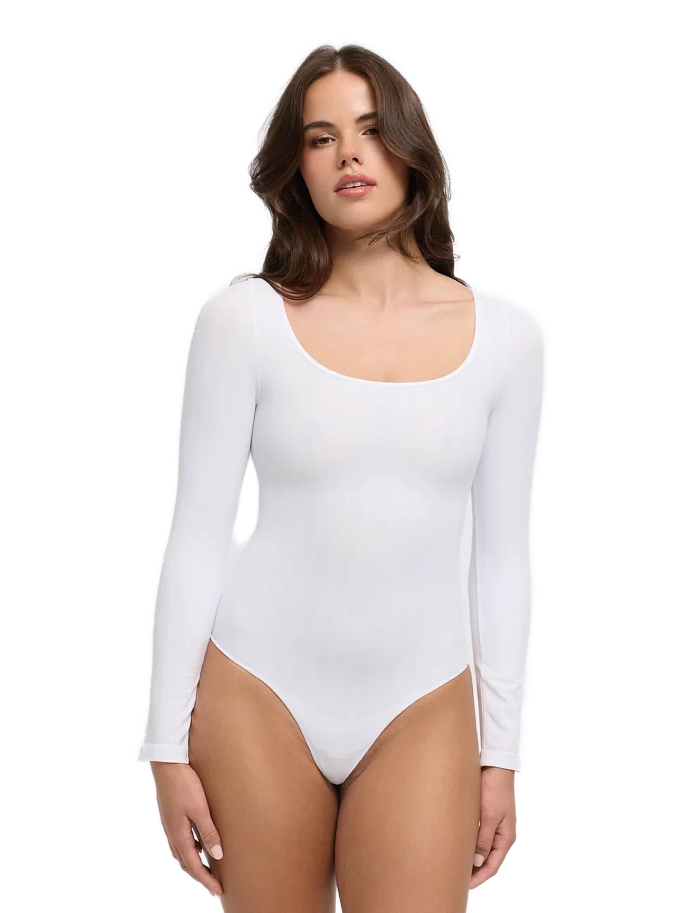 cfab Shapingbody 'Longsleeve Bodysuit Sculpting Shapewear with String' in Wit