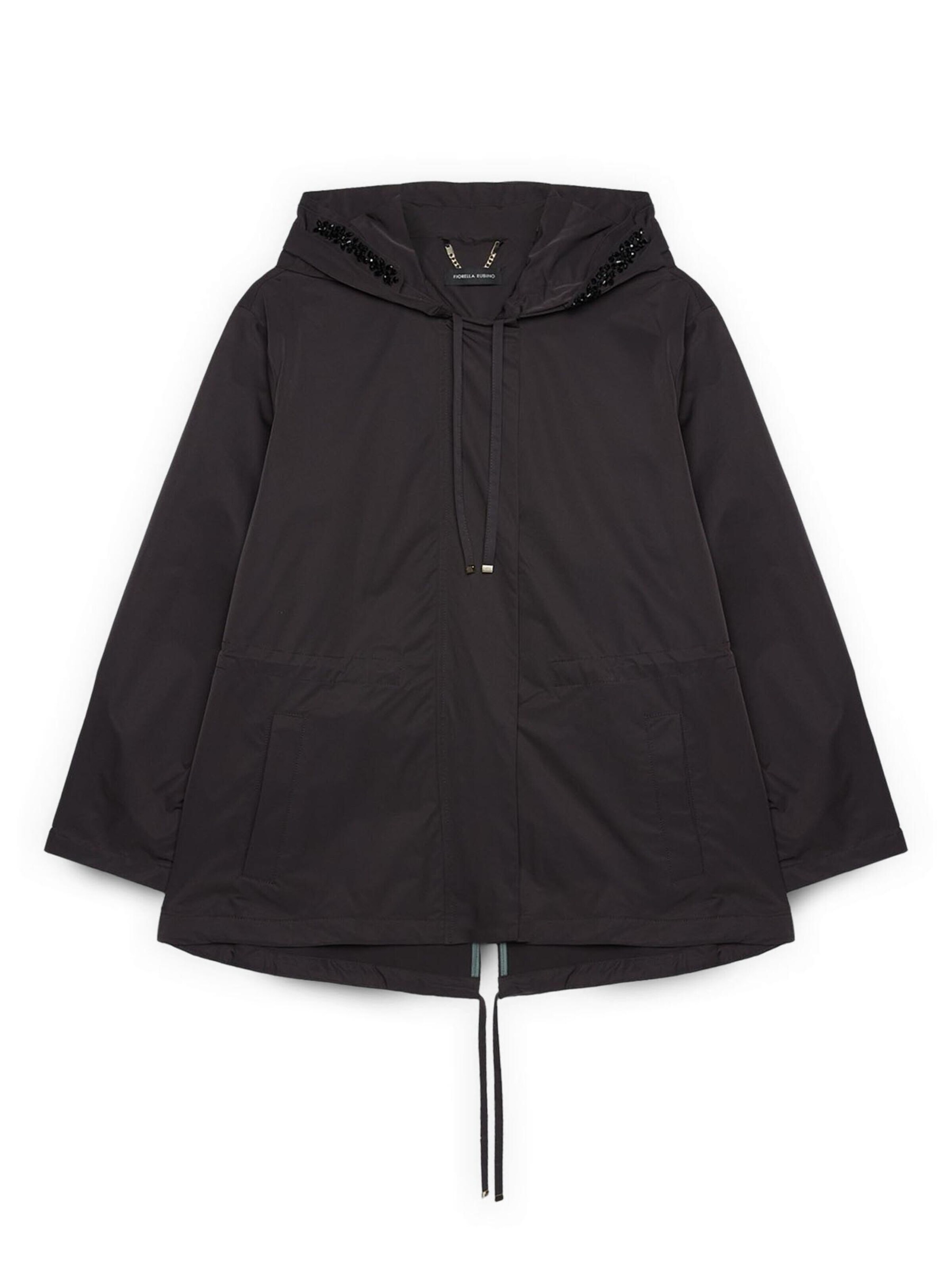 Fiorella Rubino Winter Coat in Black: front