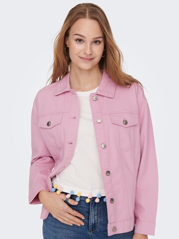 ONLY Between-Season Jacket 'Ocean' in Pink: front