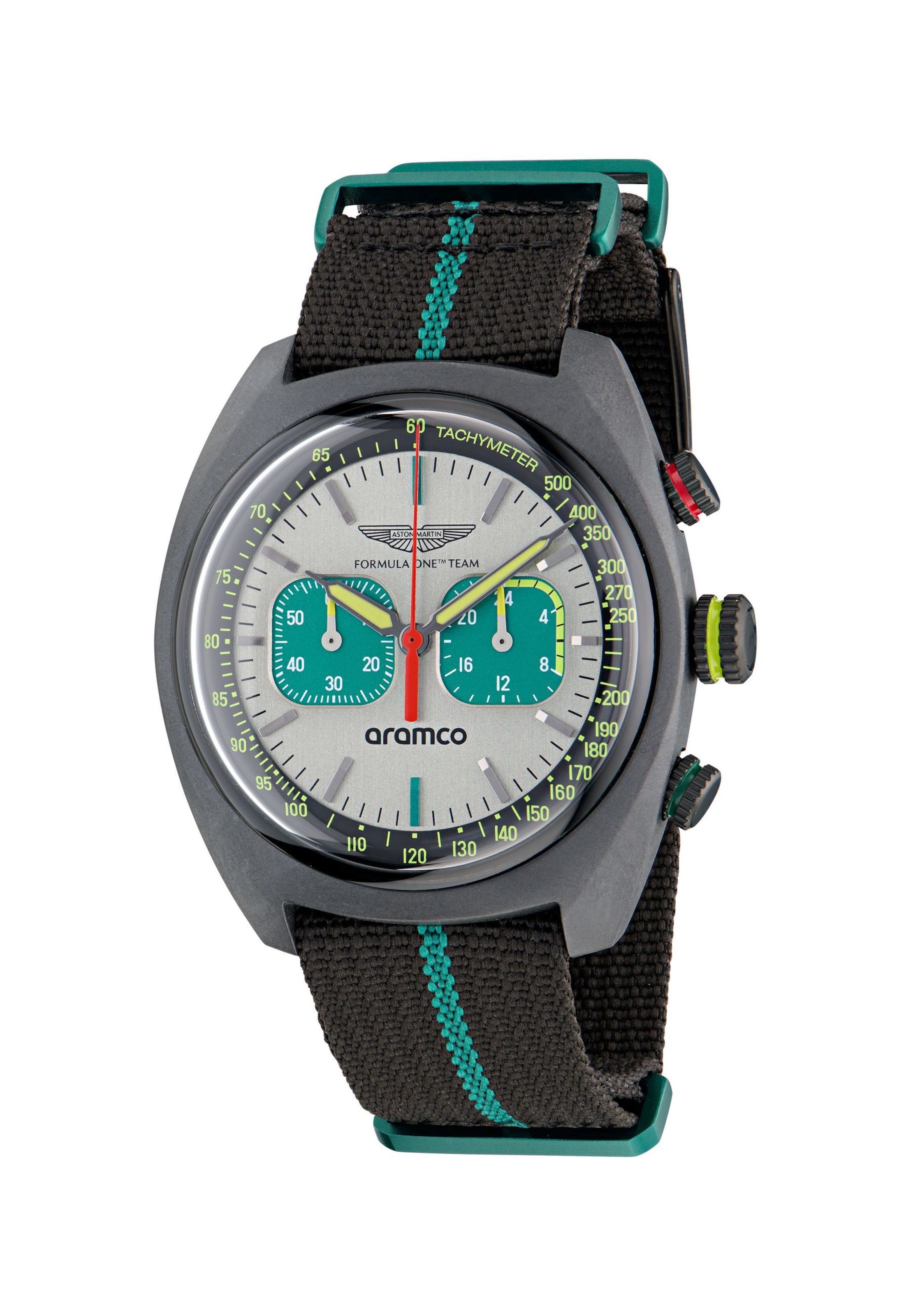 Aston Martin Quartz 'Dwf' in Schwarz