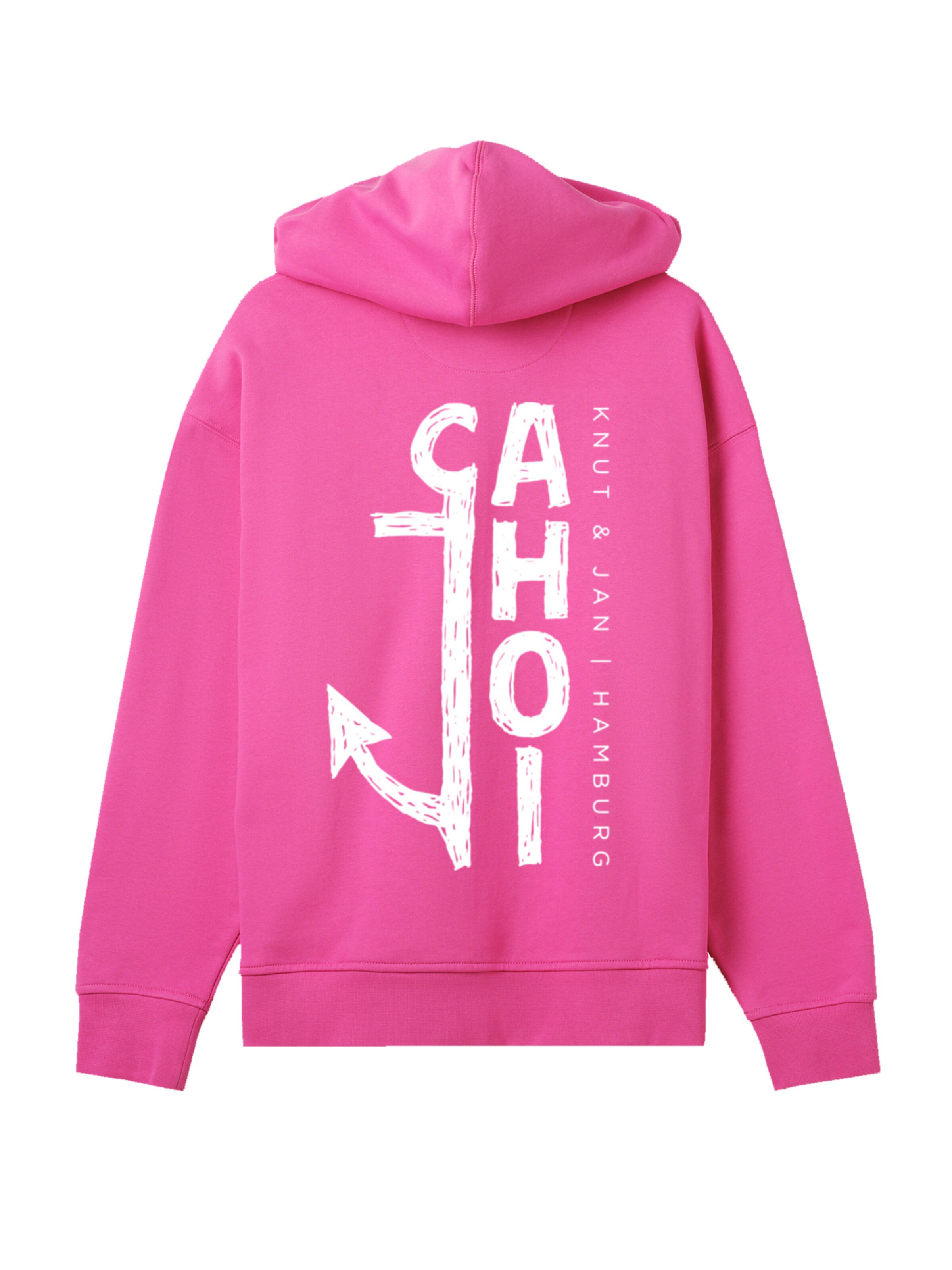 Sweat-shirt 'Knut & Jan Scribble Logo Weiss' F4NT4STIC en rose