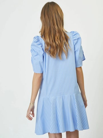 Robe-chemise 'Mica' co'couture en bleu