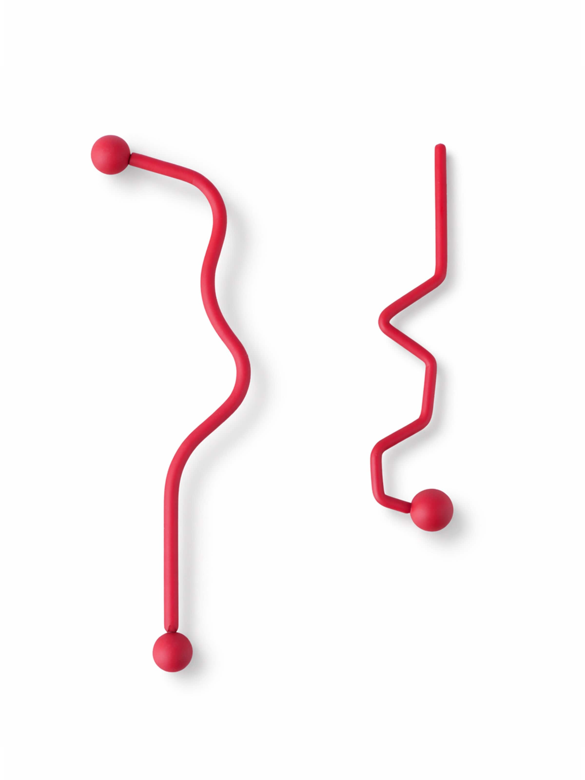 Nightini Earrings in Red: front