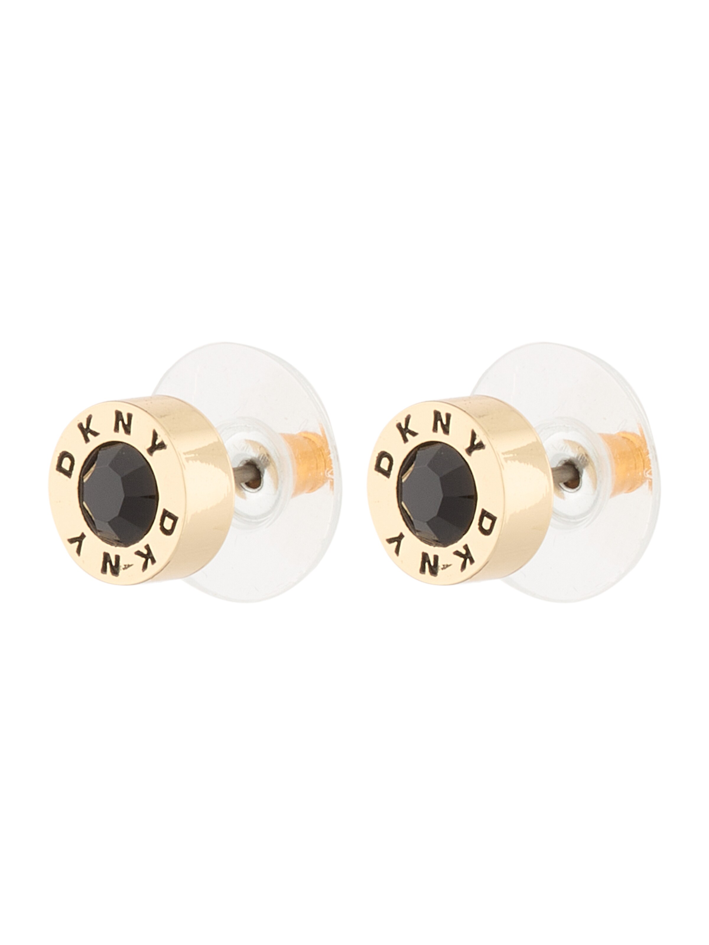 Boucles d'oreilles DKNY en or : devant