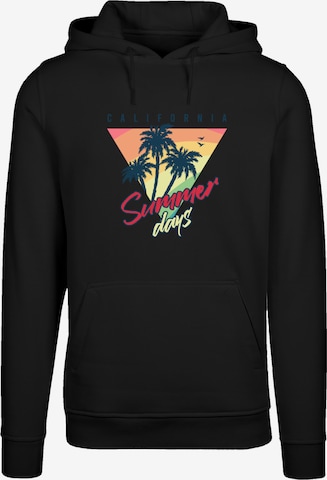 F4NT4STIC Sweatshirt 'California Palmen Retro' in Schwarz: Vorderseite