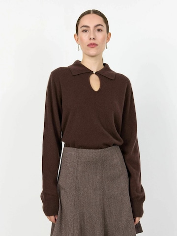 Levete Room Svetr ' ELOISE  ' – hnědá: přední strana