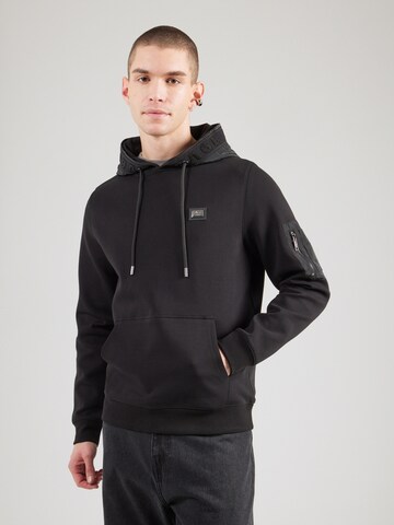 19V69 ITALIA Sweatshirt 'Pietro' in Schwarz: Vorderseite