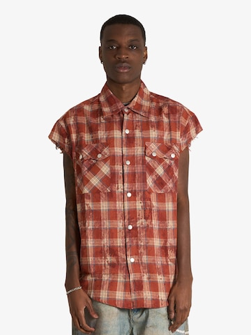 Coupe regular Chemise ACUPUNCTURE en rouge : devant