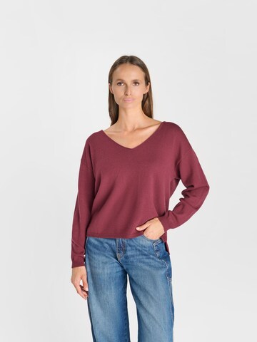 Pull-over Le Temps Des Cerises en rouge : devant