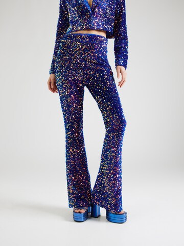 Nasty Gal Flared Trousers in Blue: front