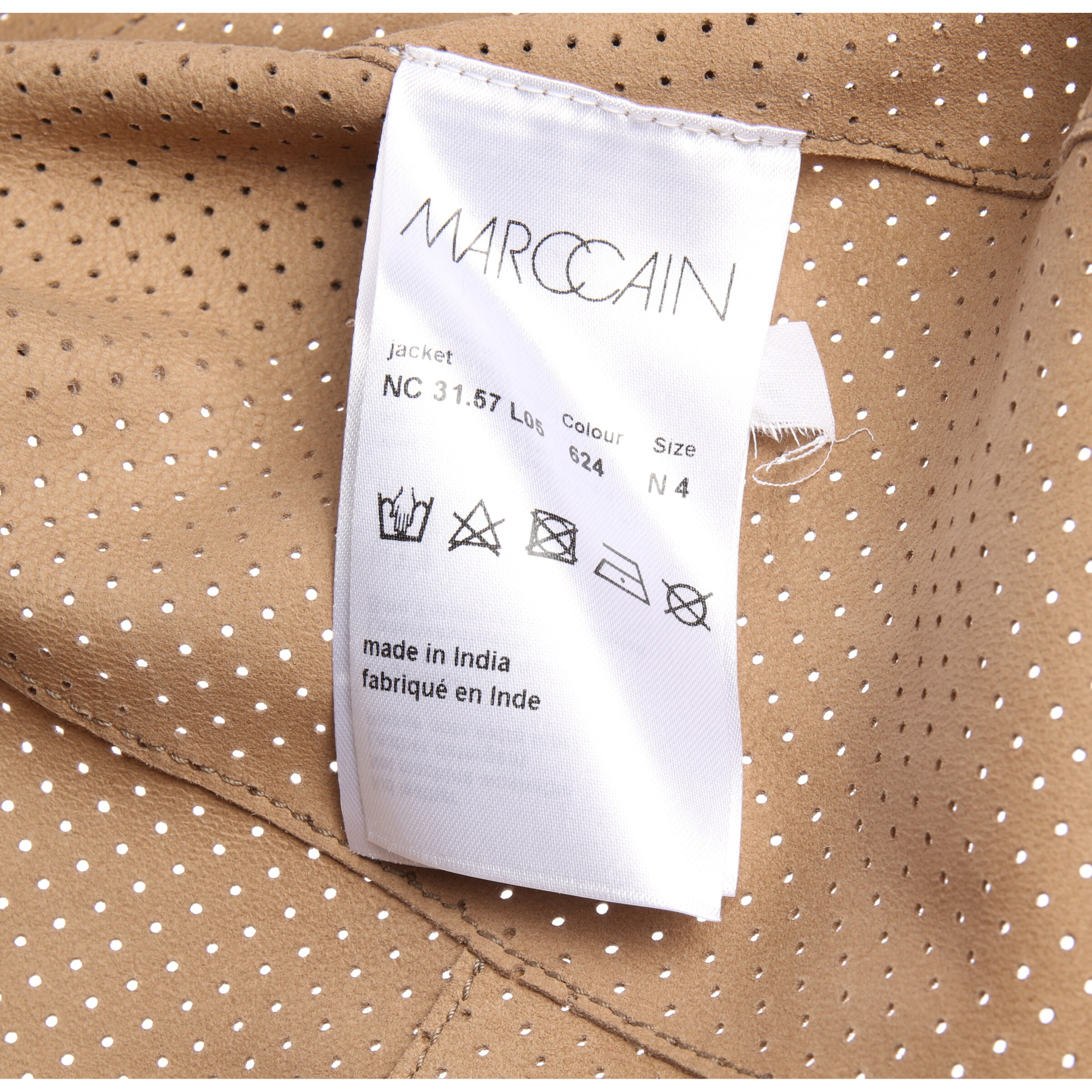 Marc Cain Lederjacke / Ledermantel L in Braun