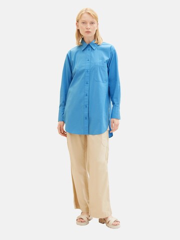 TOM TAILOR DENIM Bluse in Blau