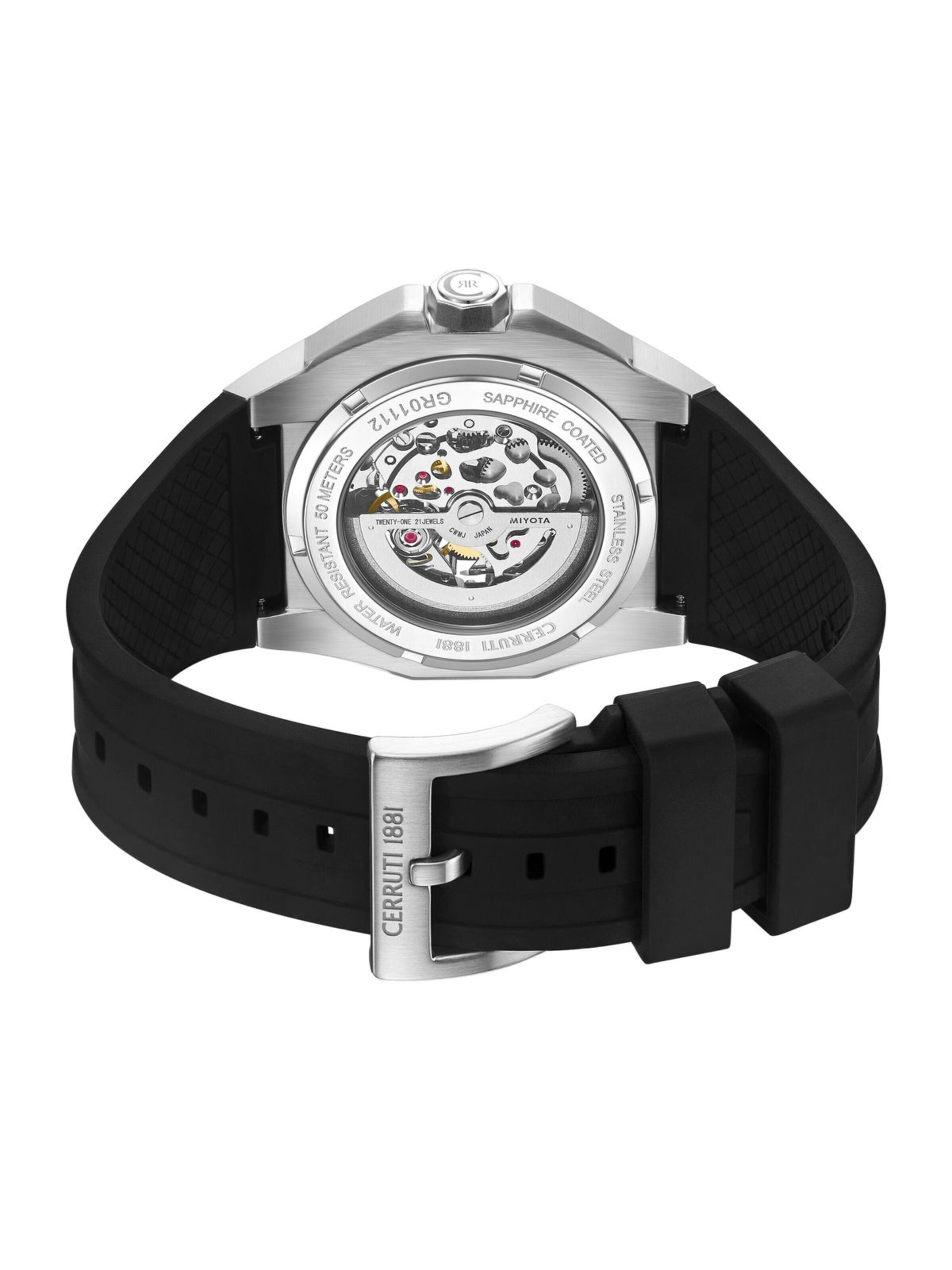 CERRUTI 1881 Analog watch 'Automatic watch Arrezo' in Black