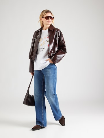 T-shirt 'ITALIA' Abercrombie & Fitch en blanc