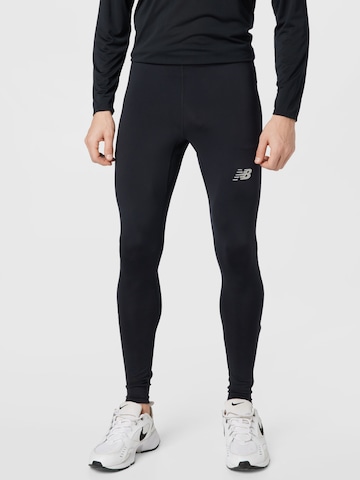 Skinny Pantaloni sport de la new balance pe negru: față