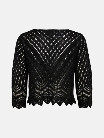 JDY Tröja 'JDY JDYNEW SUN 3/4 CROPPED PULLOVER KNT NOOS MAGLIONCINO' i svart