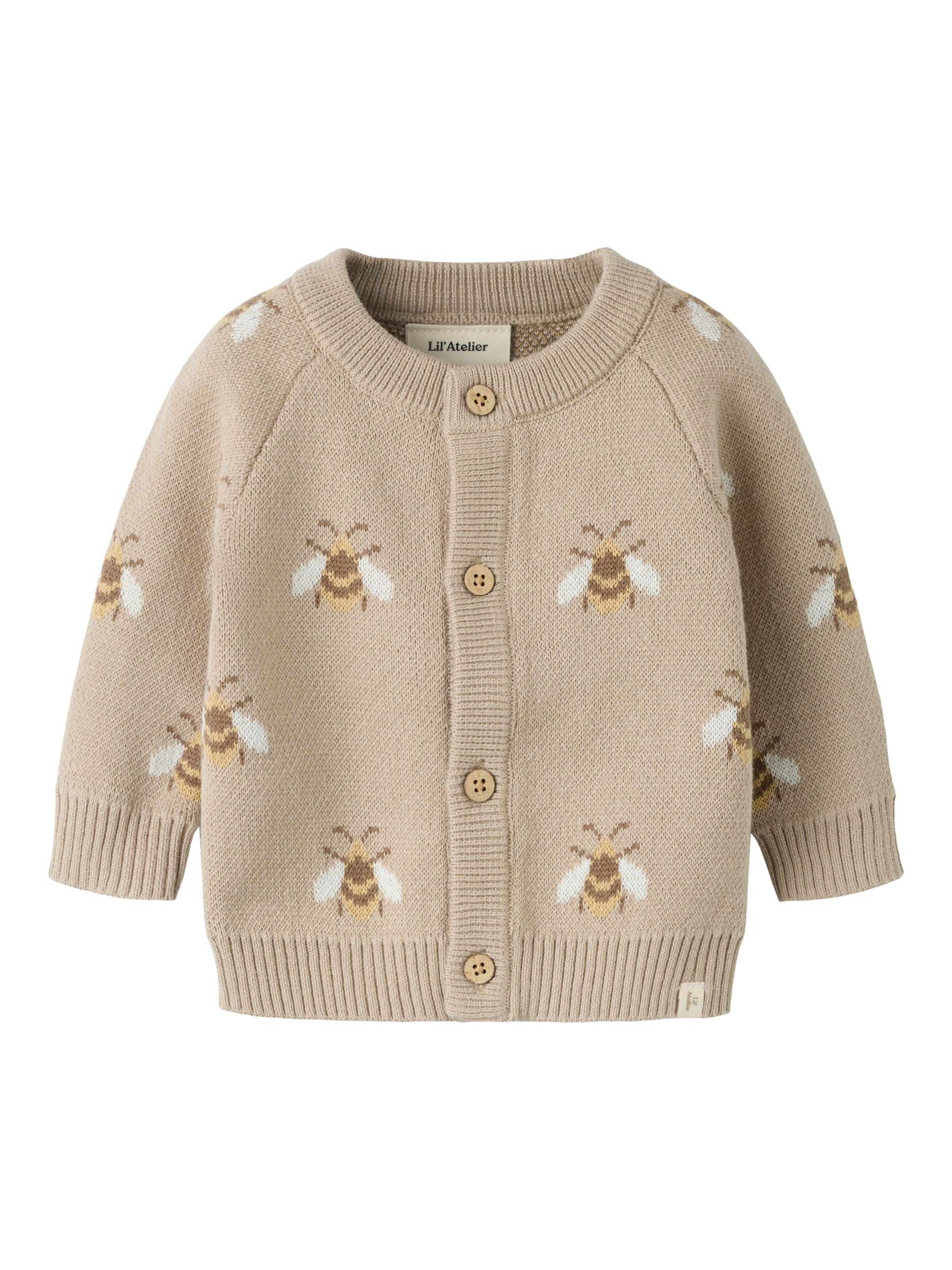 Cardigan Lil'Atelier en beige : devant