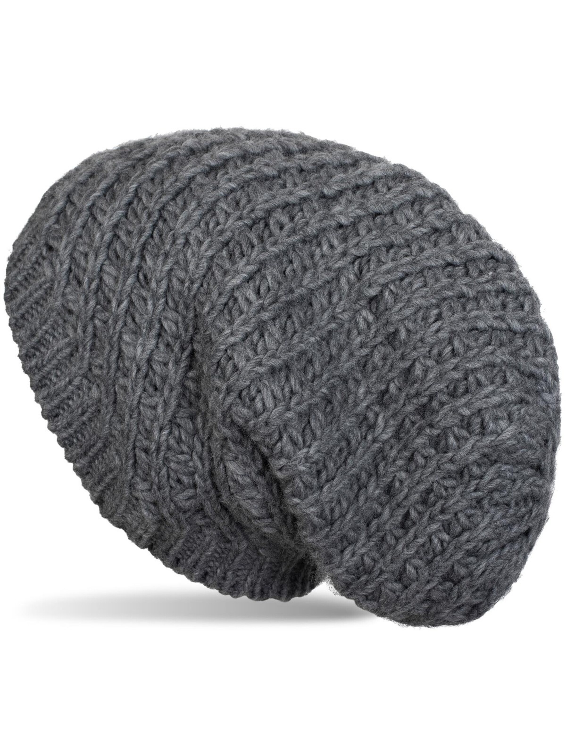 styleBREAKER Beanie 'Grobstrick Beanie Mütze' in 55-57 in Grey, Item view