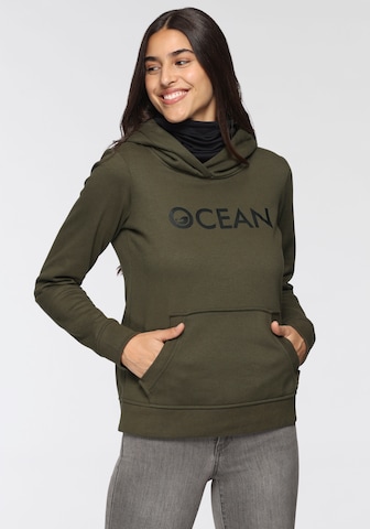 OCEAN SPORTSWEAR Set: Sweatshirt + Schal in Grün: predná strana
