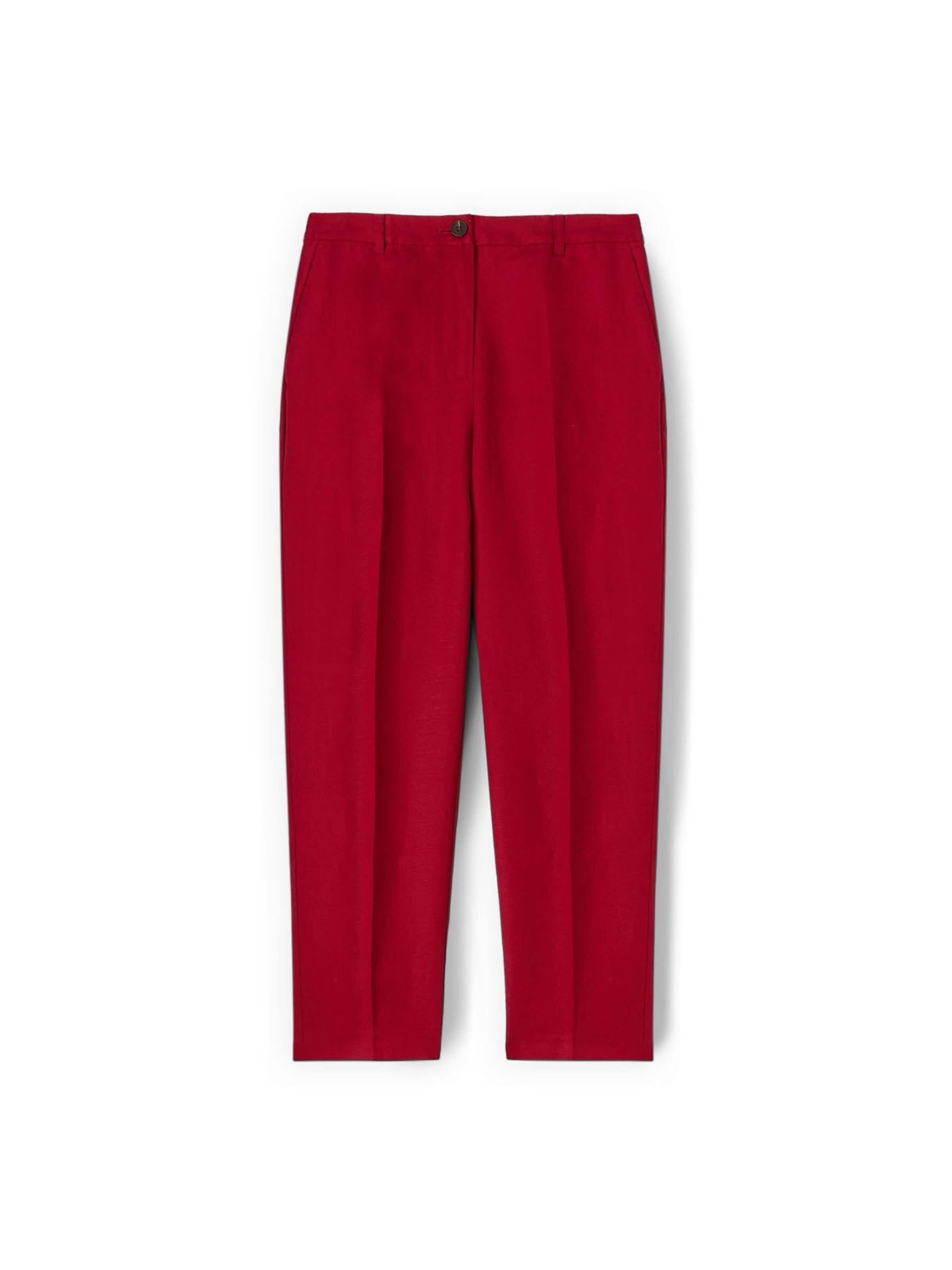Coupe slim Pantalon MOTIVI en rouge : devant