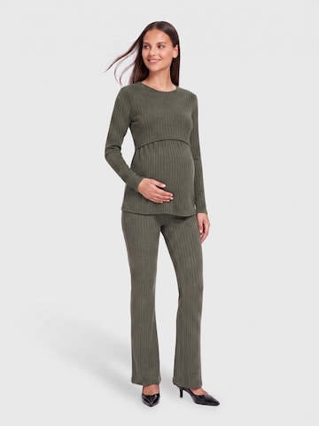 Only Maternity Shirt 'OLMLOLA MALAYA' in Groen: voorkant