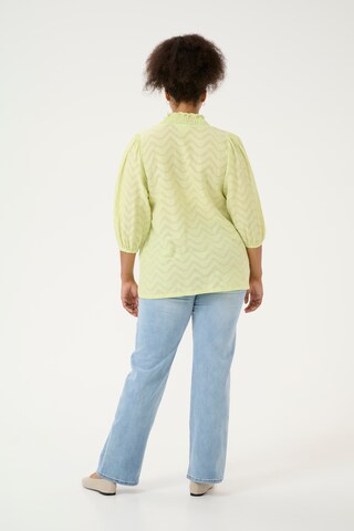 KAFFE CURVE Bluse 'Vitana' in Grün
