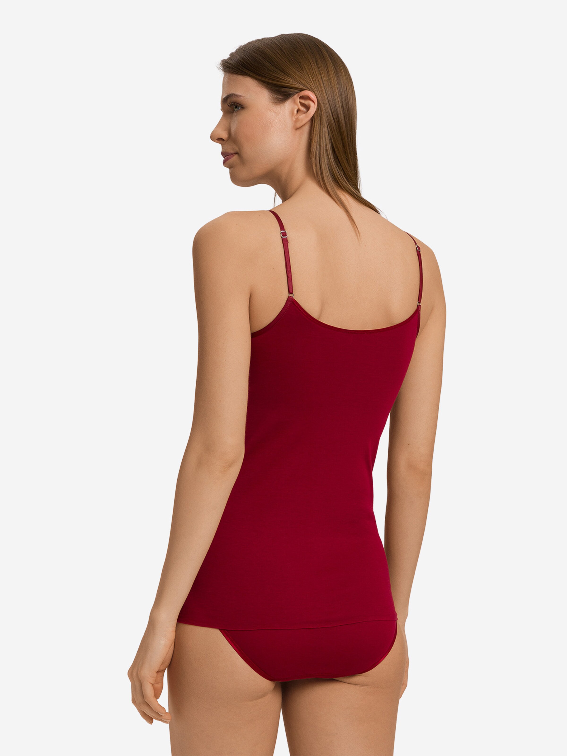 Hanro - Top ' Cotton Seamless ' en rojo