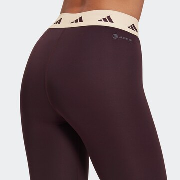 ADIDAS PERFORMANCE Skinny Sporthose 'Techfit' in Lila