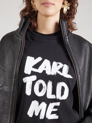 Karl Lagerfeld Тениска 'Karl Told Me' в черно