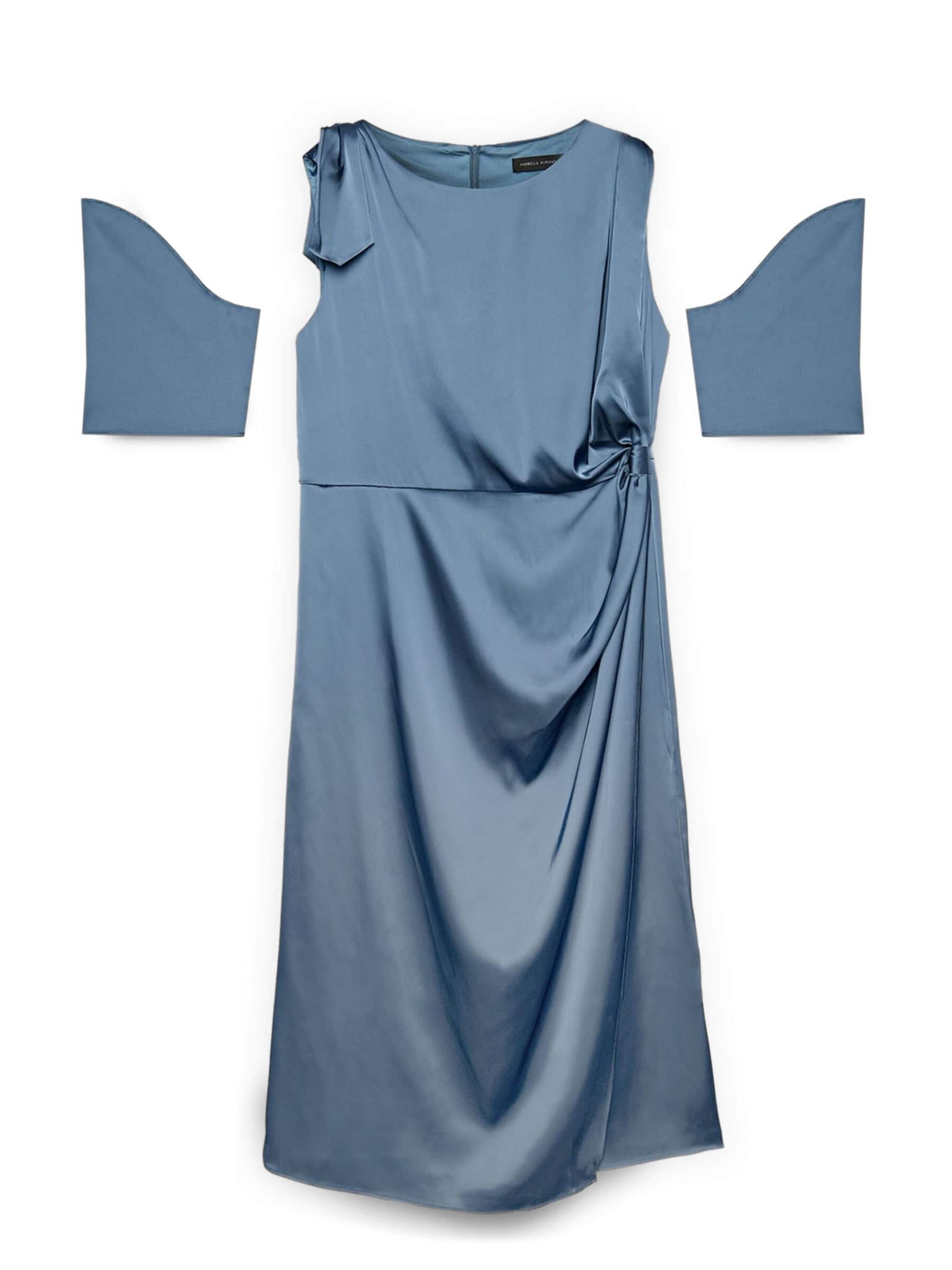 Fiorella Rubino - Vestido en azul: frente