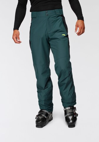 F2 Regular Workout Pants in Green: front