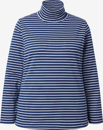 T-shirt Ulla Popken en bleu : devant