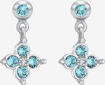 ELLI Ohrringe Blume in Blau: Vorderseite