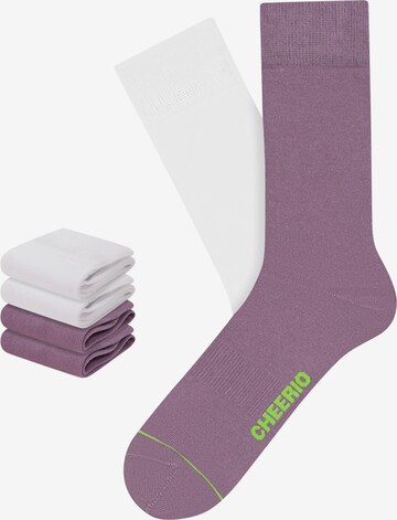 Chaussettes CHEERIO* en violet : devant