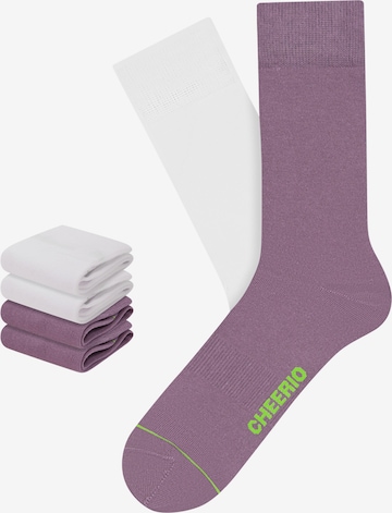 CHEERIO* Socks in Purple: front